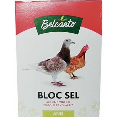 BLOC SEL ANIS PIGEON BELCANTO en 1 Kg