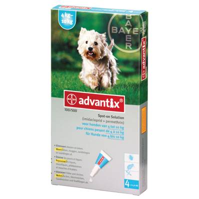 ADVANTIX 100 - 4 à 10 Kg EN 4 PIPETTES