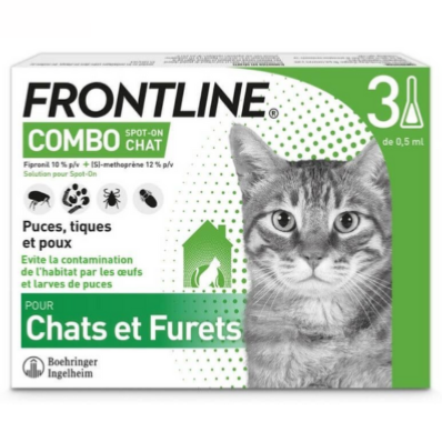 FRONTLINE Combo Chat en 3 Pipettes