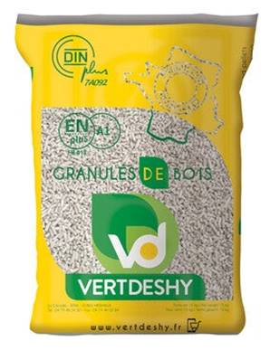 GRANULES DE BOIS VERTDESHY Palette 70 sacs de 15 Kg