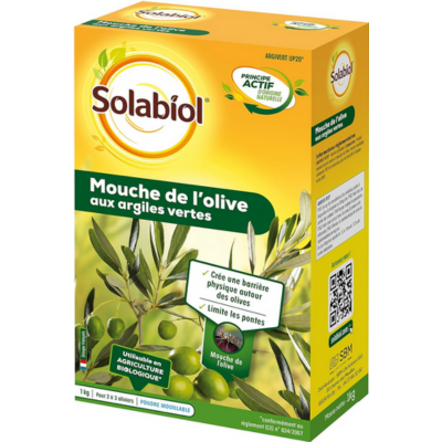 MOUCHE DE L'OLIVIER Argile Solabiol en 1 Kg