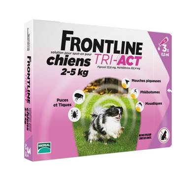 FRONTLINE TRI ACT XS 2-5 Kg en 3 Pipettes