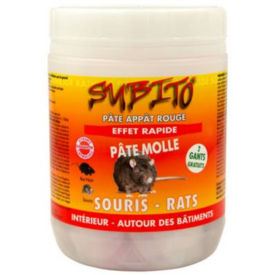 SUBITO PAT APPAT rouge Difénacoum 29mg/kg en 150 Gr