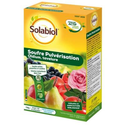 SOUFRE Pulvérisation Solabiol en 750 gr
