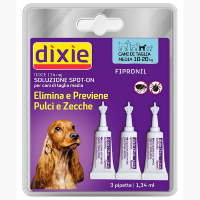 DIXIE CHIEN Fipronil Moyen Chien 3 Pipettes