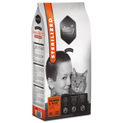 AMITY CATS SAUMON&RICE STERILIZED en 10 KG