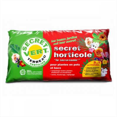 TERREAU SECRET VERT HORTICOLE UAB en 20 Litres