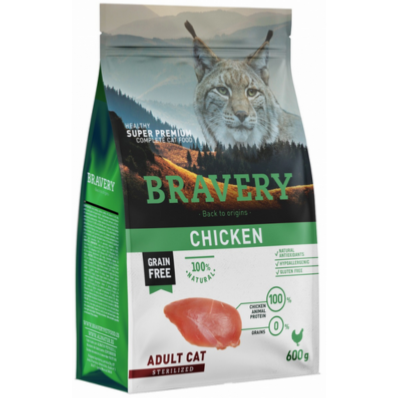 BRAVERY CHAT STERILISE Poulet en 7 Kg